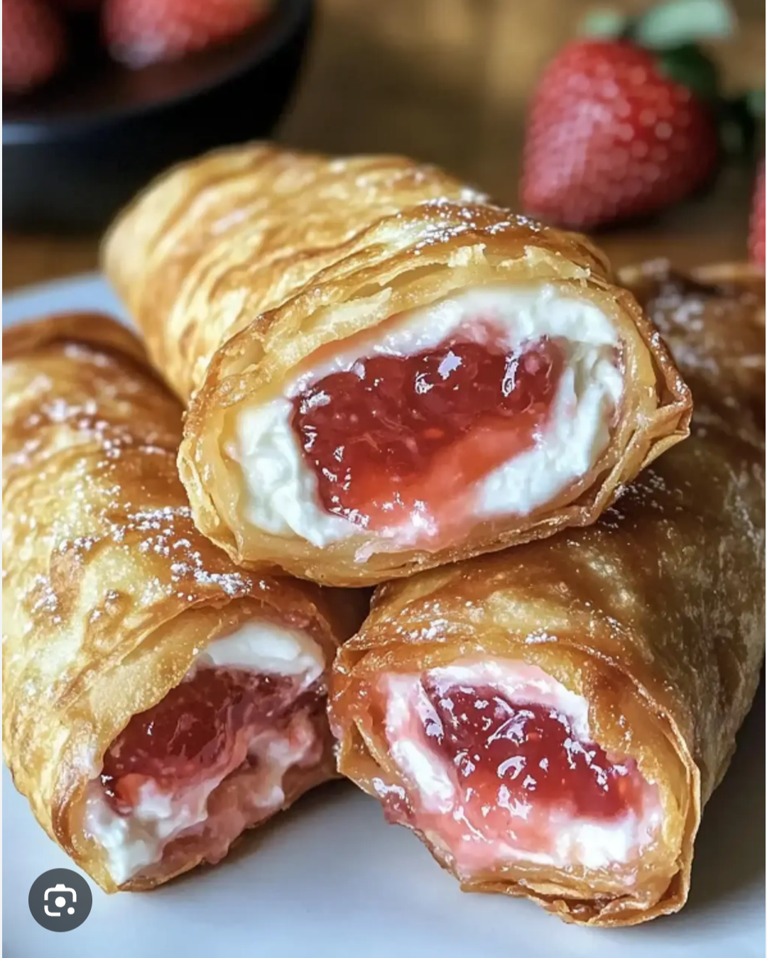 2 STRAWBERRY CHEESECAKE EGG ROLLS